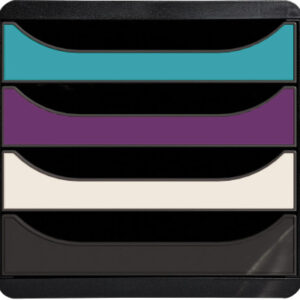 EXACOMPTA Schubladenbox Titan A4+ 310101D mulitcolor 4 Schubl.