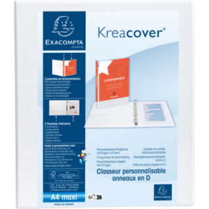 EXACOMPTA Ringbuch Kreacover 3.8cm 51841E weiss A4+