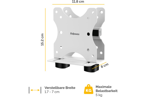 FELLOWES Vesa Thin Client Halterung 100136874 Weiss – Bild 2