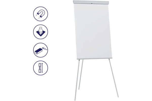 FRANKEN Flipchart X-tra!Line 68x105cm EL-FC20 hellgrau dreibein – Bild 2