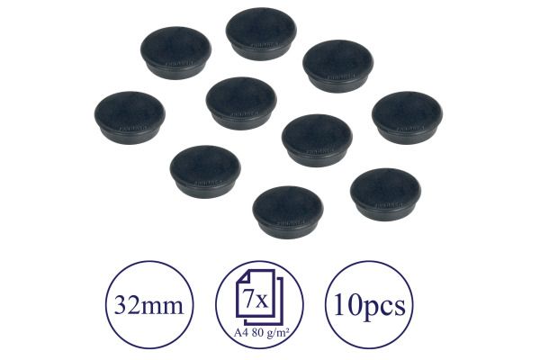 FRANKEN Magnete 32mm HM30 10 schwarz 10 Stück – Bild 2
