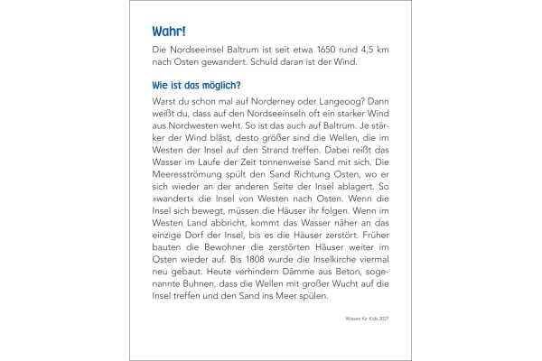 HARENBERG Abreisskalender 2027 210470027 Wissen für Kids DE 12.5x16cm – Bild 3