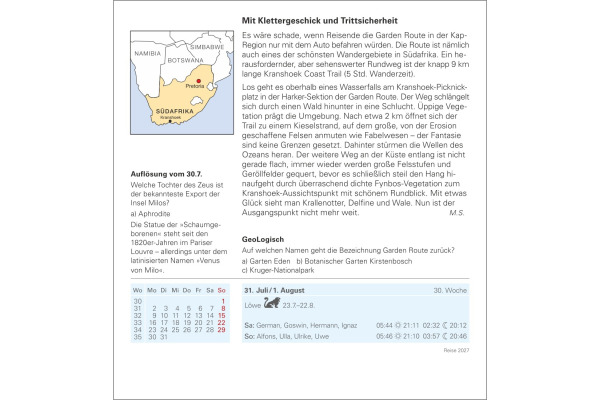 HARENBERG Abreisskalender 2027 210500027 Reise DE 15.4x16.5cm – Bild 3