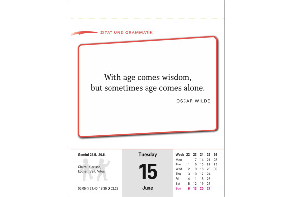HARENBERG Abreisskalender 2027 211080027 Englisch DE, EN 12.5x16cm – Bild 4