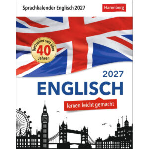 HARENBERG Abreisskalender 2027 211080027 Englisch DE, EN 12.5x16cm
