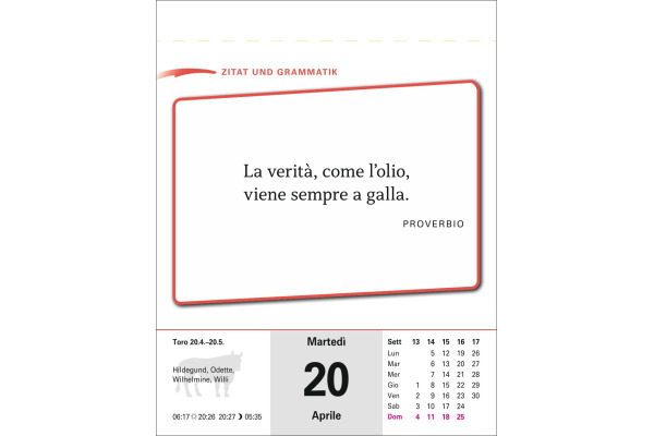 HARENBERG Abreisskalender 2027 211100027 Italienisch DE, IT 12.5x16cm – Bild 4