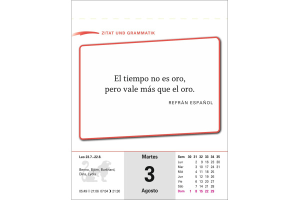 HARENBERG Abreisskalender 2027 211110027 Spanisch DE, ES 12.5x16cm – Bild 4