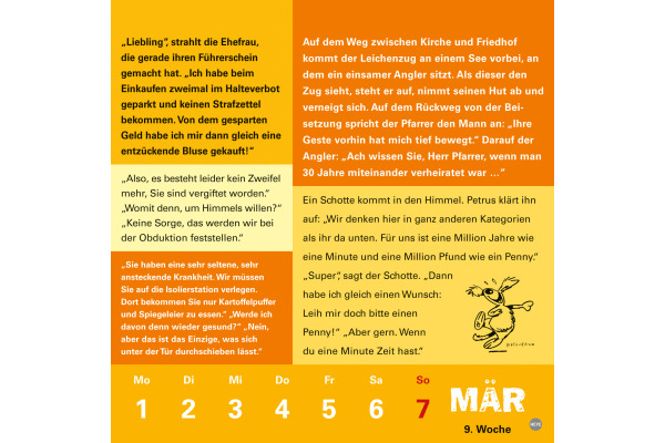 HEYE Kalender Witze fürs Klo 2027 1373+27 1W/1S DE 17.5x17.5cm – Bild 4