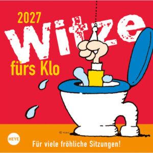 HEYE Kalender Witze fürs Klo 2027 1373+27 1W/1S DE 17.5x17.5cm
