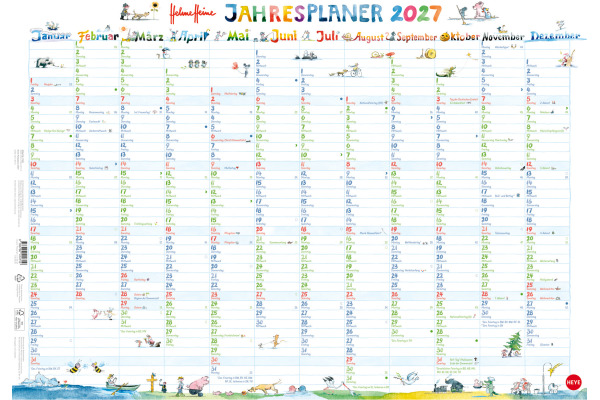 HEYE Posterplaner Helme Heine 2027 1584+27 1J/1S DE 68x48cm