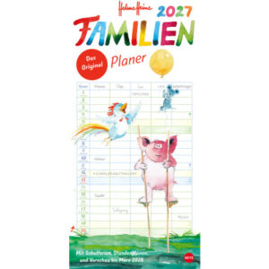HEYE Familienplaner H. Heine 2027 1586+27 1M/1S DE 5 Spalten 21x45cm