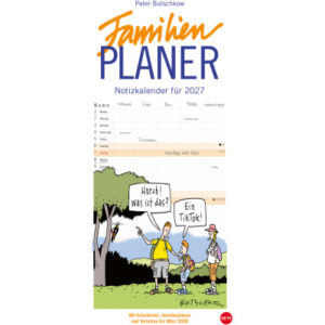 HEYE Familienplaner Butschkow 2027 1588+27 1M/1S DE 5 Spalten 21x45cm