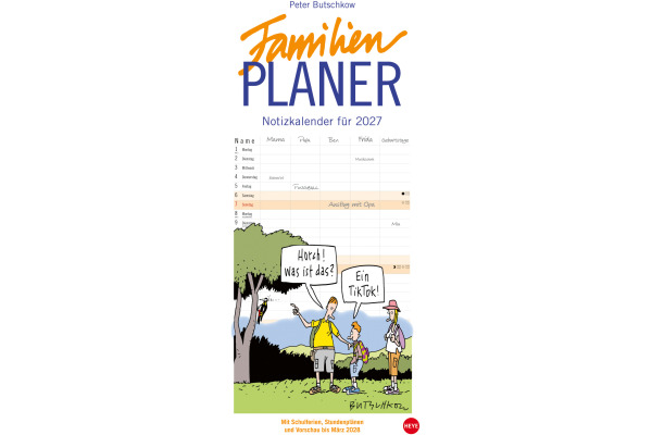 HEYE Familienplaner Butschkow 2027 1588+27 1M/1S DE 5 Spalten 21x45cm