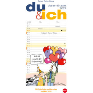 HEYE Planer für zwei Butschkow 2027 20712+27 1M/1S DE 2 Spalten 16x34.7cm
