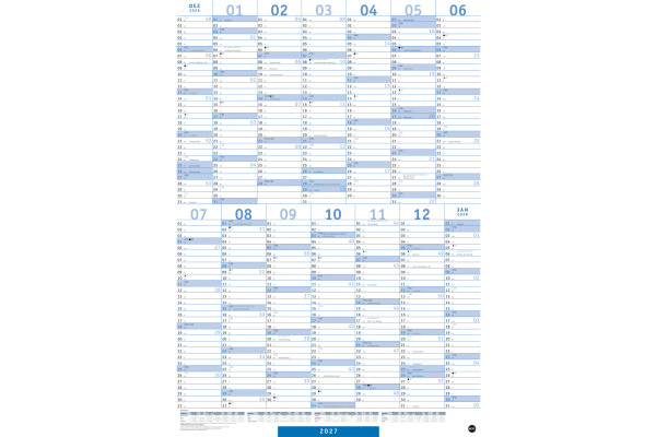 HEYE Mega-Posterplaner blau 2027 21068+27 1J/1S DE 68x98cm – Bild 2