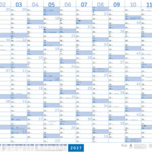 HEYE Mega-Posterplaner blau 2027 21068+27 1J/1S DE 68x98cm