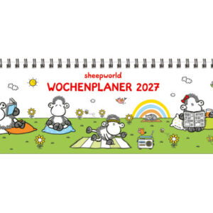 HEYE Wochenplaner Sheepworld 2027 21742+27 1W/1S DE 32.5x9.3cm