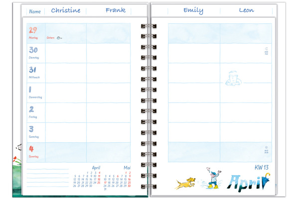 HEYE Familienagenda H. Heine 2027 22347+27 1W/2S DE 11.5x16.3cm – Bild 2