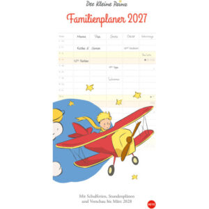 HEYE Familienplaner Kl. Prinz 2027 22740+27 1M/1S DE 5 Spalten 21x45cm
