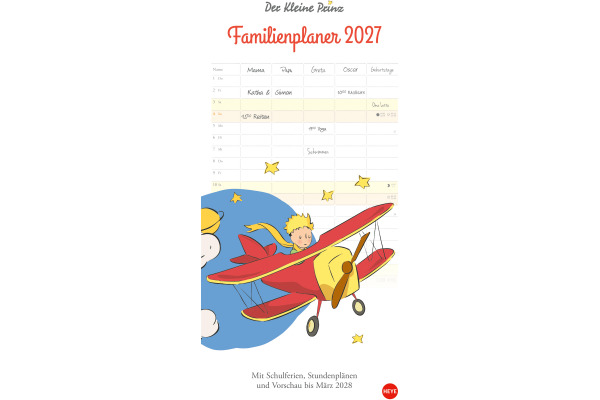 HEYE Familienplaner Kl. Prinz 2027 22740+27 1M/1S DE 5 Spalten 21x45cm
