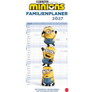 HEYE Familienplaner Minions 2027 22755+27 1M/1S DE 5 Spalten 21x45cm