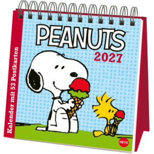 HEYE Postkartenkal. Peanuts 2027 22963+27 1W/1S DE 16.5x17.7cm