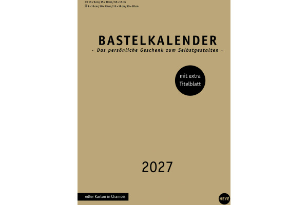HEYE Bastelkalender 2027 22993+27 gold 21x29.7cm