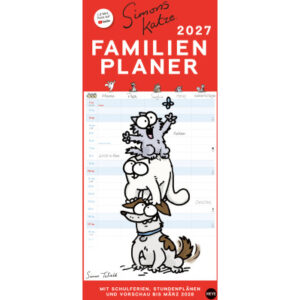 HEYE Familienplaner 2027 23015+27 Simons Katze DE 21x45cm