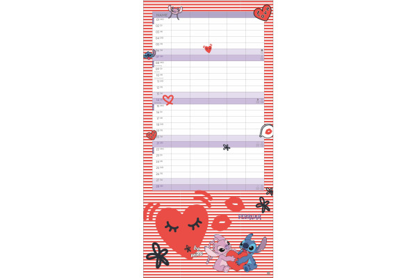 HEYE Familienplaner 2027 23655+27 Stitch 21x45cm – Bild 2