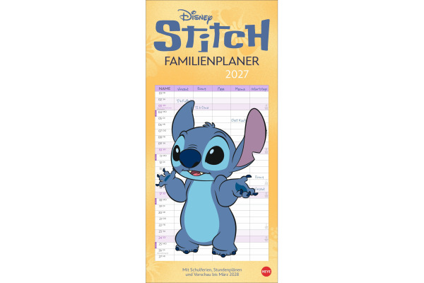 HEYE Familienplaner 2027 23655+27 Stitch 21x45cm
