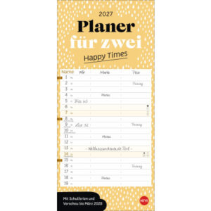 HEYE Planer für zwei 2027 23691+27 Happy Times 16x34.7cm