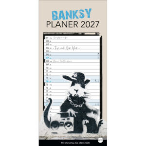 HEYE Monatsplaner 2027 23694+27 Banksy 21x45cm