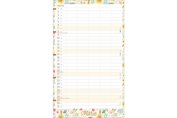 HEYE Familienplaner 2027 23697+27 Flower Time 21x45cm – Bild 3