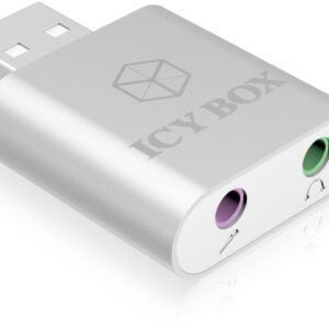 ICY BOX Head- & Microphone Adapter IBAC527 2x 3.5 mm jack to usb 2.0