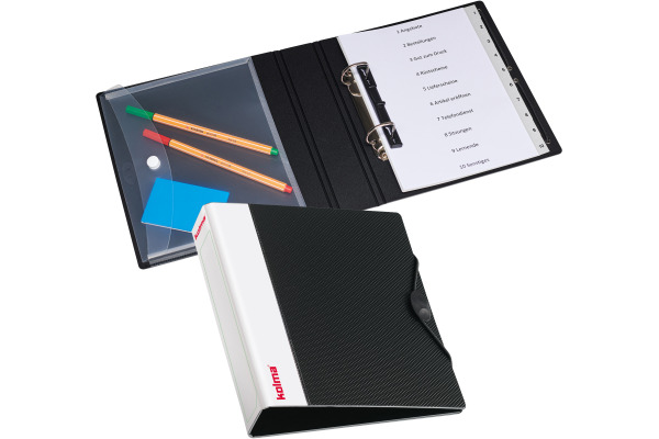 KOLMA Ringbuch LineaVerde Premium 02.105.06 2 Ringe schwarz A5 – Bild 3