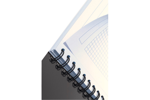 LEITZ Spiralbuch Office Card A5 44580055 grün, kariert 5mm 80 Blatt – Bild 2