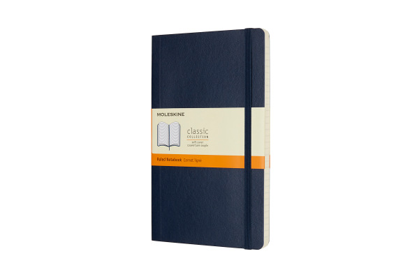 MOLESKINE Notizbuch Classic SC Large 002854740 saphir, liniert 192 Blatt