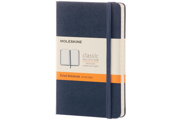 MOLESKINE Notizbuch Classic HC Pocket 272893564 saphir, liniert 192 Blatt