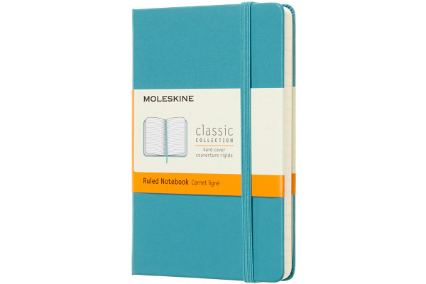 MOLESKINE Notizbuch Classic HC Pocket 341715246 liniert,HC,Riff Blau