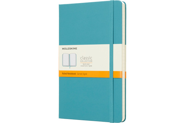 MOLESKINE Notizbuch Classic HC Large 341715345 riff blau, liniert 240 Blatt