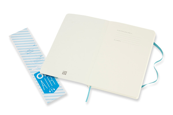 MOLESKINE Notizbuch Classic SC Large 341715529 riff blau, blanco 192 Blatt – Bild 3