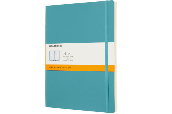 MOLESKINE Notizbuch Classic SC XL 341715543 riff blau, liniert 192 Blatt
