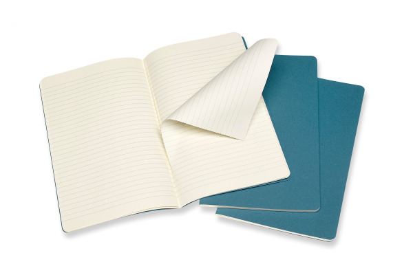 MOLESKINE Notizheft Cahier 3er Set A5 647629599 blau, liniert 80 Blatt – Bild 2