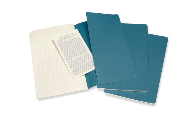 MOLESKINE Notizheft Cahier 3er Set A5 647629599 blau, liniert 80 Blatt – Bild 4
