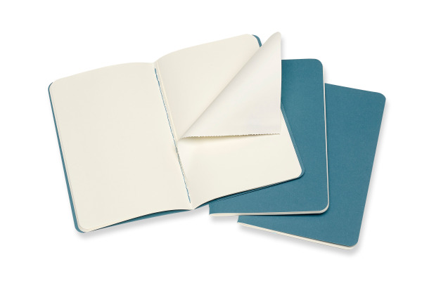 MOLESKINE Notizheft Cahier 3er Set A6 647629612 blau, blanco 64 Blatt – Bild 2
