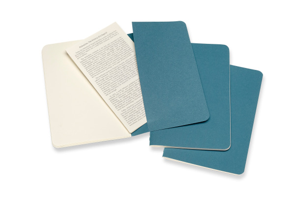 MOLESKINE Notizheft Cahier 3er Set A6 647629612 blau, blanco 64 Blatt – Bild 4