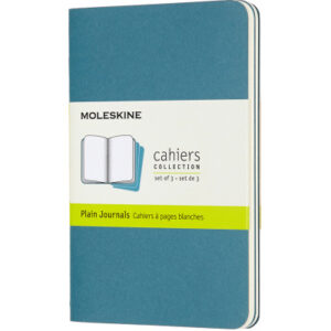 MOLESKINE Notizheft Cahier 3er Set A6 647629612 blau, blanco 64 Blatt
