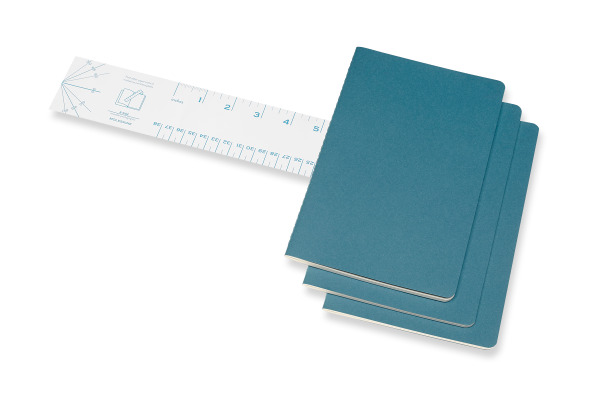 MOLESKINE Notizheft Cahier 3er Set A5 647629629 blau, blanco 80 Blatt – Bild 3