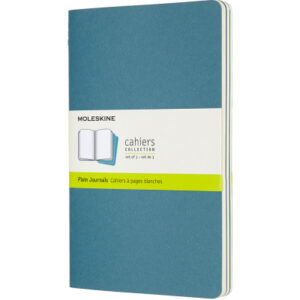 MOLESKINE Notizheft Cahier 3er Set A5 647629629 blau, blanco 80 Blatt