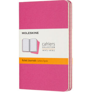 MOLESKINE Notizheft Cahier 3er Set A6 647629643 pink, liniert 64 Blatt